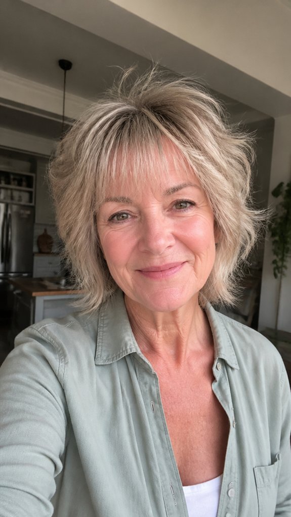 airy crown lifting shag layers