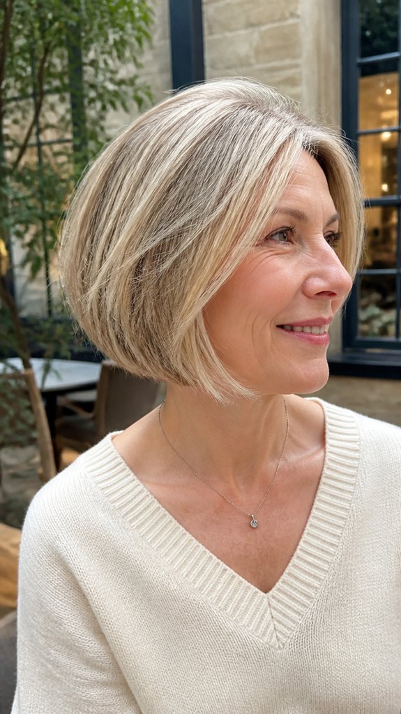 angular contoured bob side part
