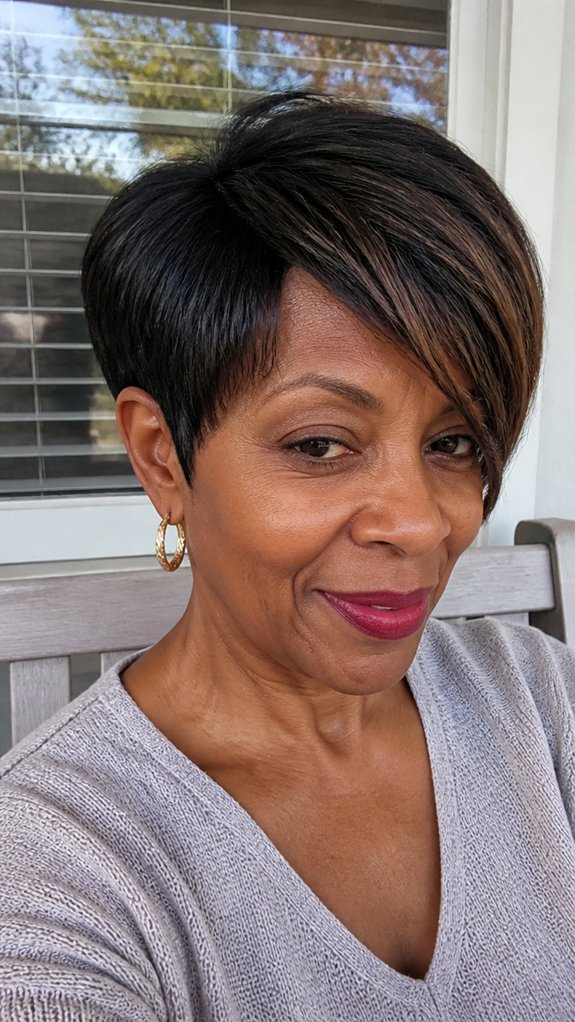bob pixie hybrid with tapered layers