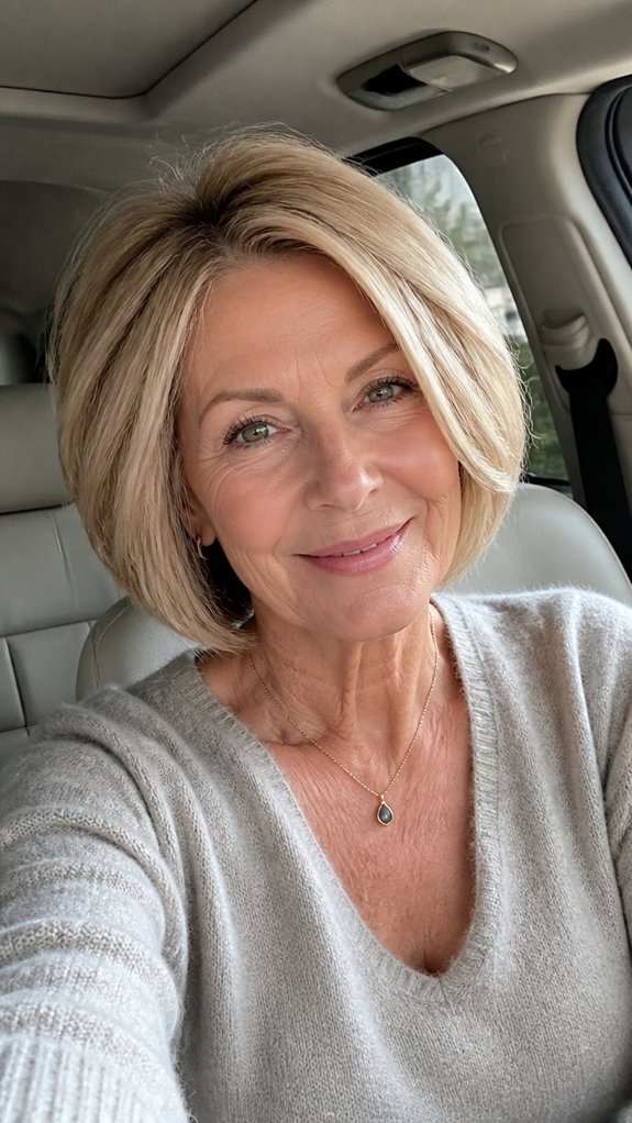 chin length airy textured bob