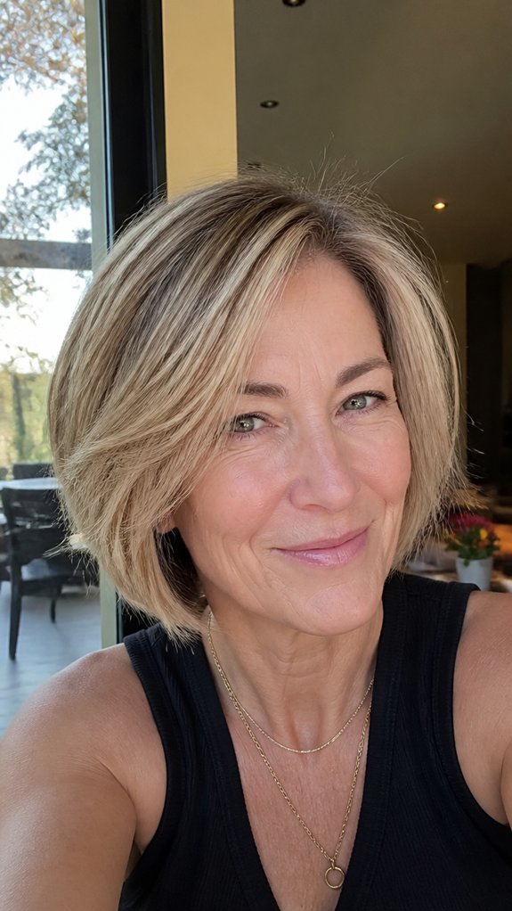 chin length bob airy texture