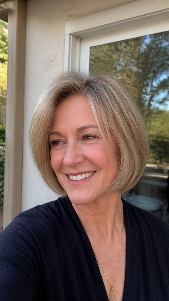 chin length bob boosts roots