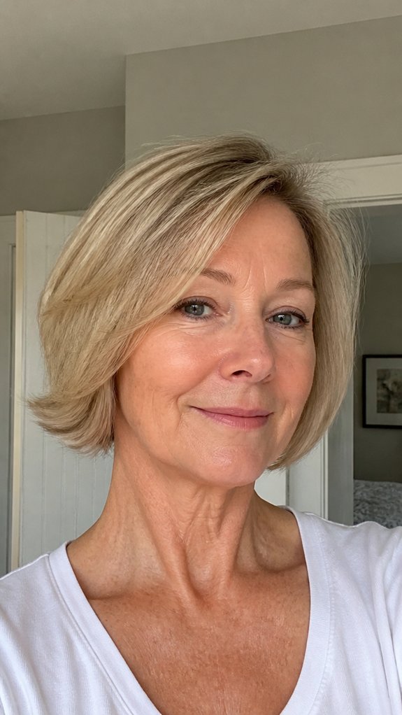 chin length bob with flipped ends
