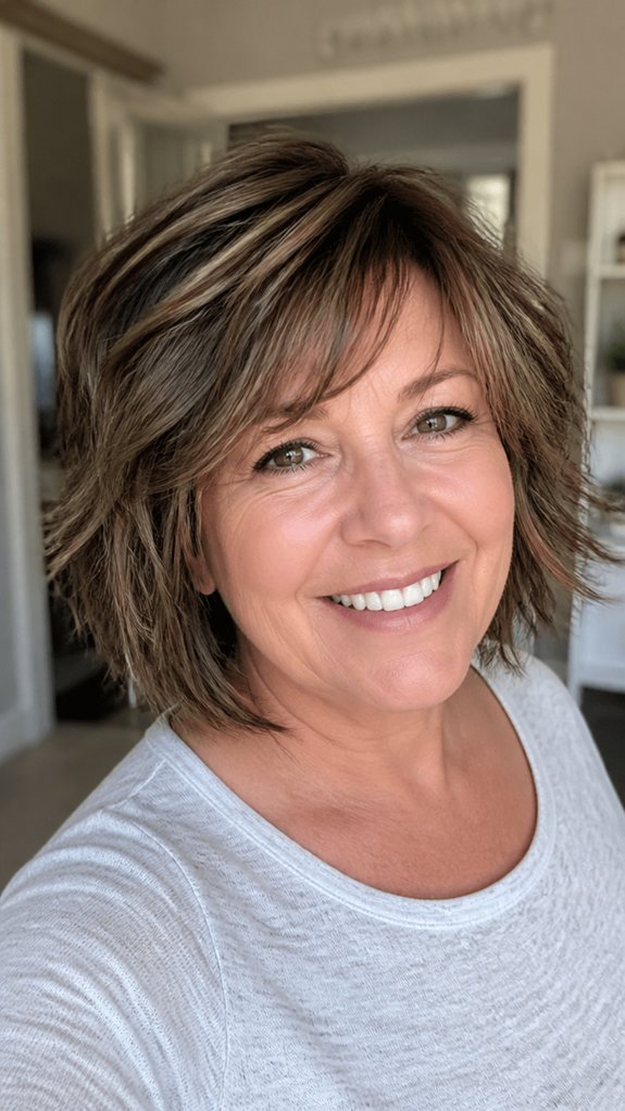 choppy layered textured swinghair