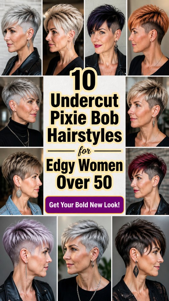 edgy undercut pixie bob hairstyles