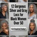 elegant silver gray locs styles