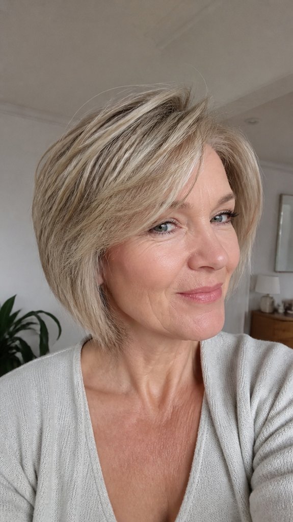 feathered bob for volume