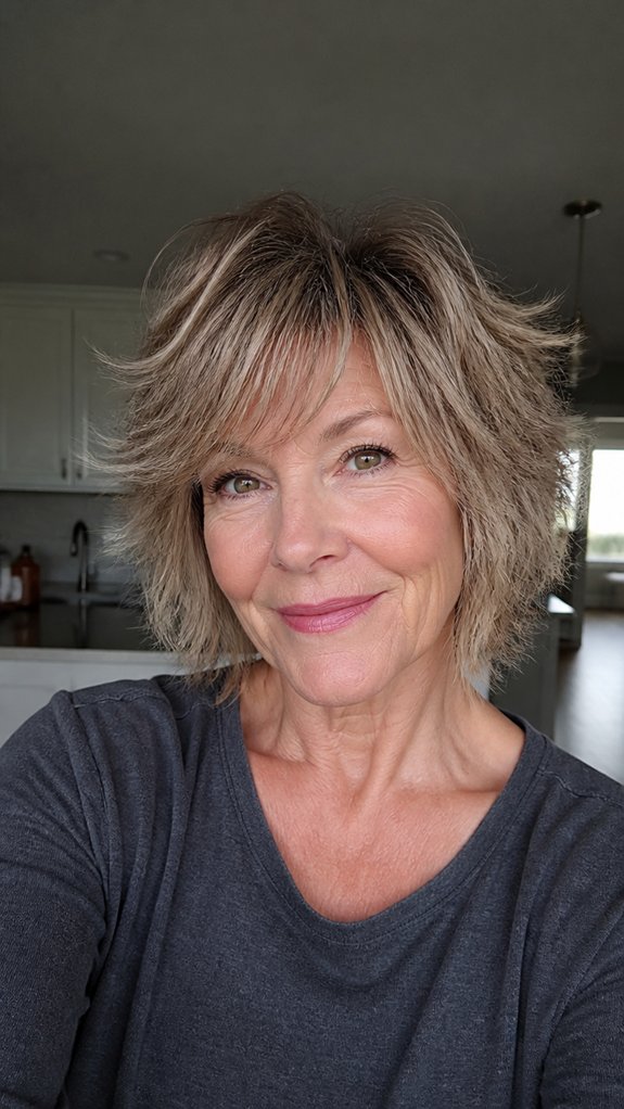 feathered textured micro bangs