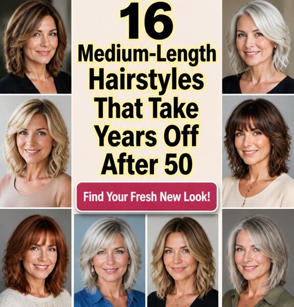 flattering mid length haircuts for 50