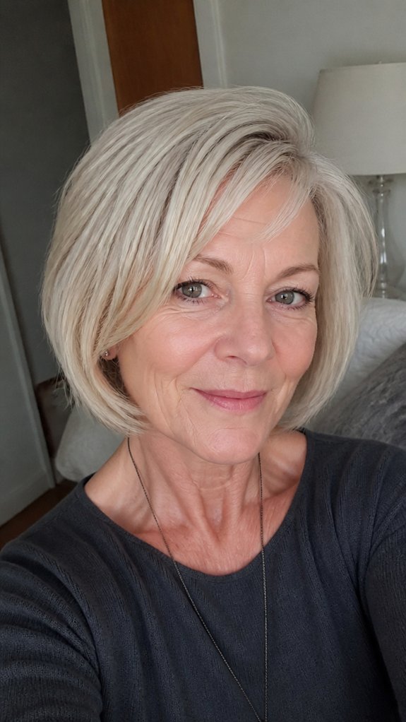 graduated angled bob lifted crown