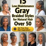 gray braided styles over50