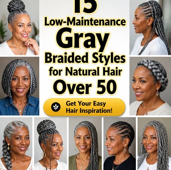 gray braided styles over50