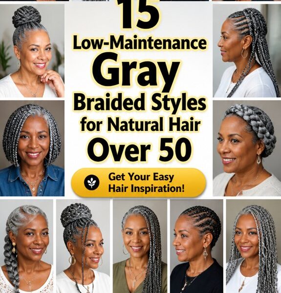 gray braided styles over50