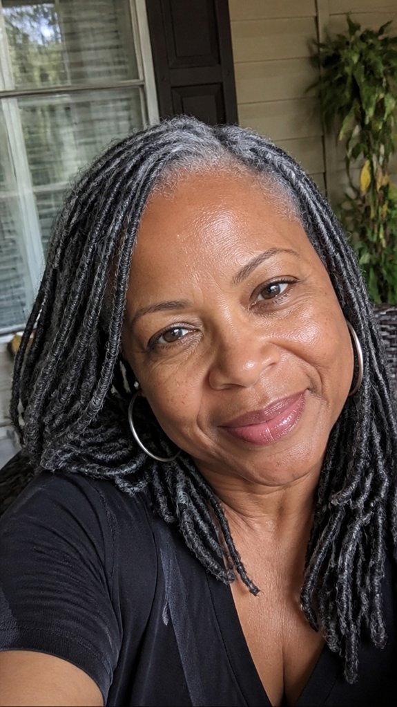 gray faux locs effortless elegance