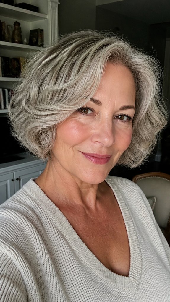 jaw length curly waved bob boost