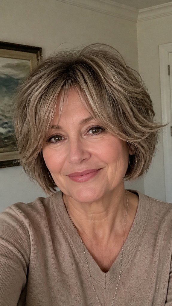 layered shag bob haircut