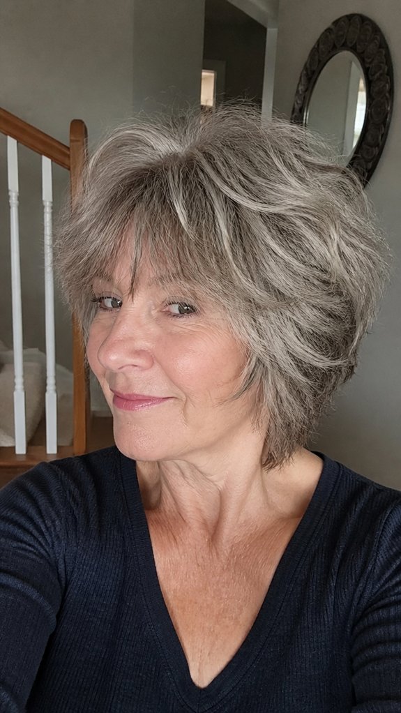 long layered soft shag