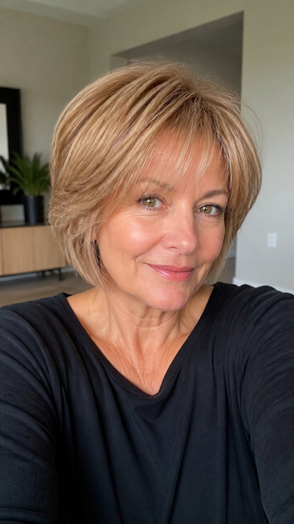 micro layered bob for fullness