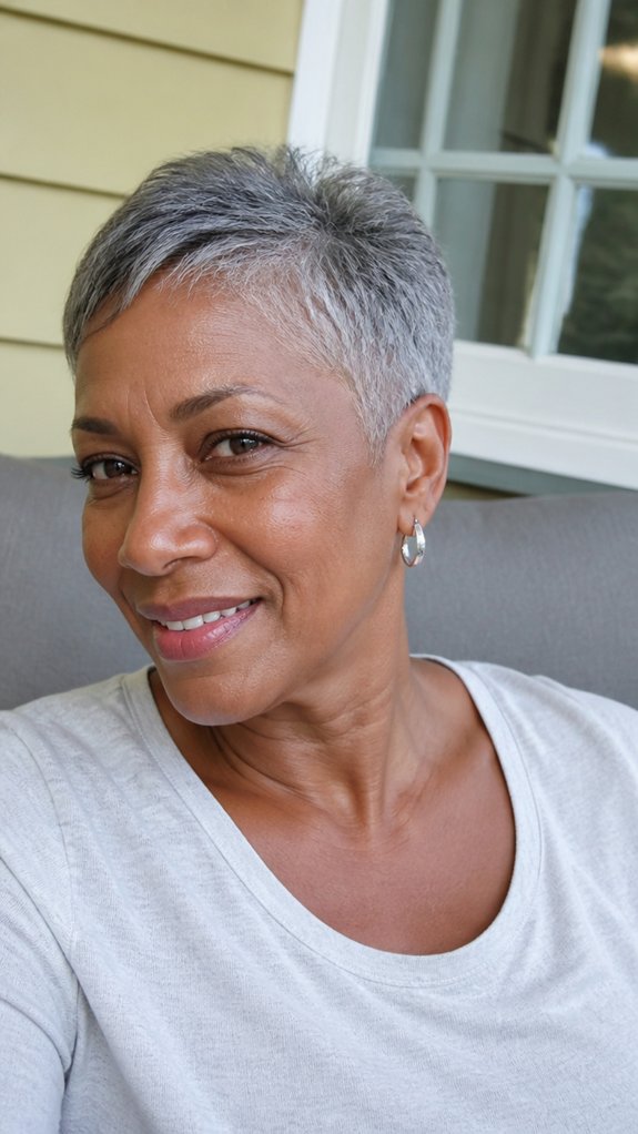 shaved nape breathable pixie