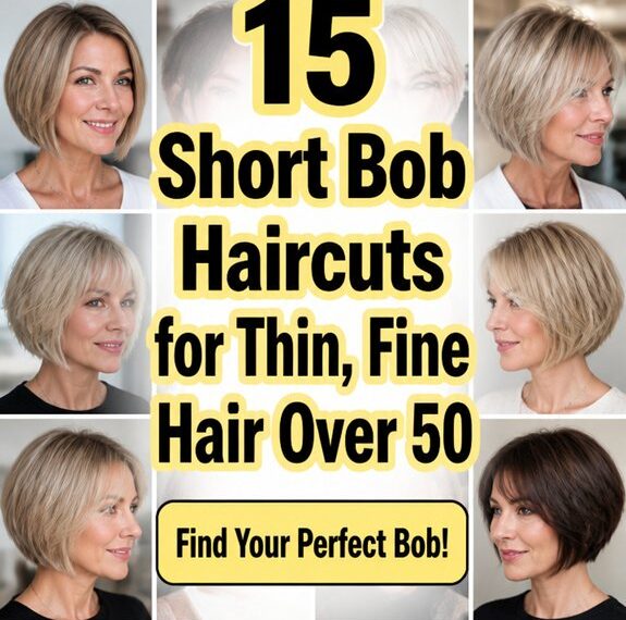 short bob haircuts for thin fine hair over 50