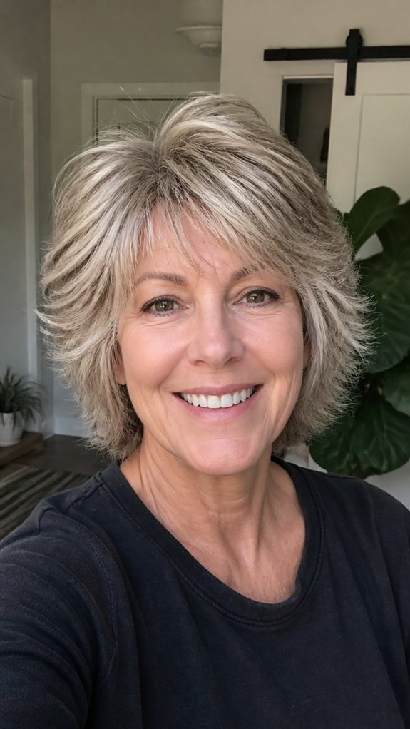 side swept shag bangs lift
