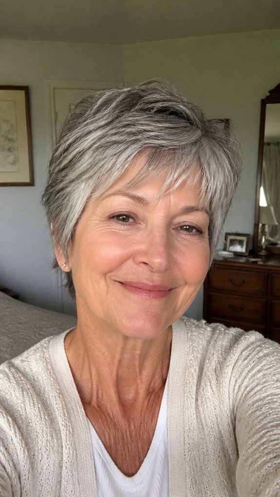 textured airy bangs for brightening
