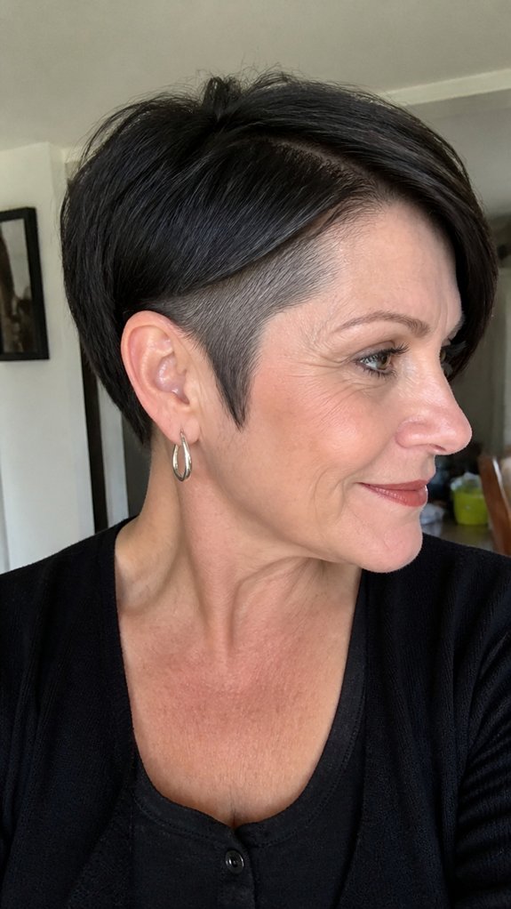 undercut pixie bob contrast