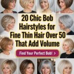 voluminous bob hairstyles for 50