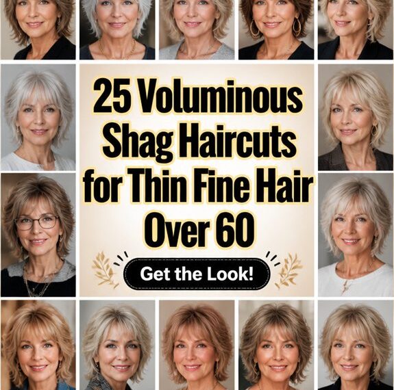 voluminous shag hairstyles over60