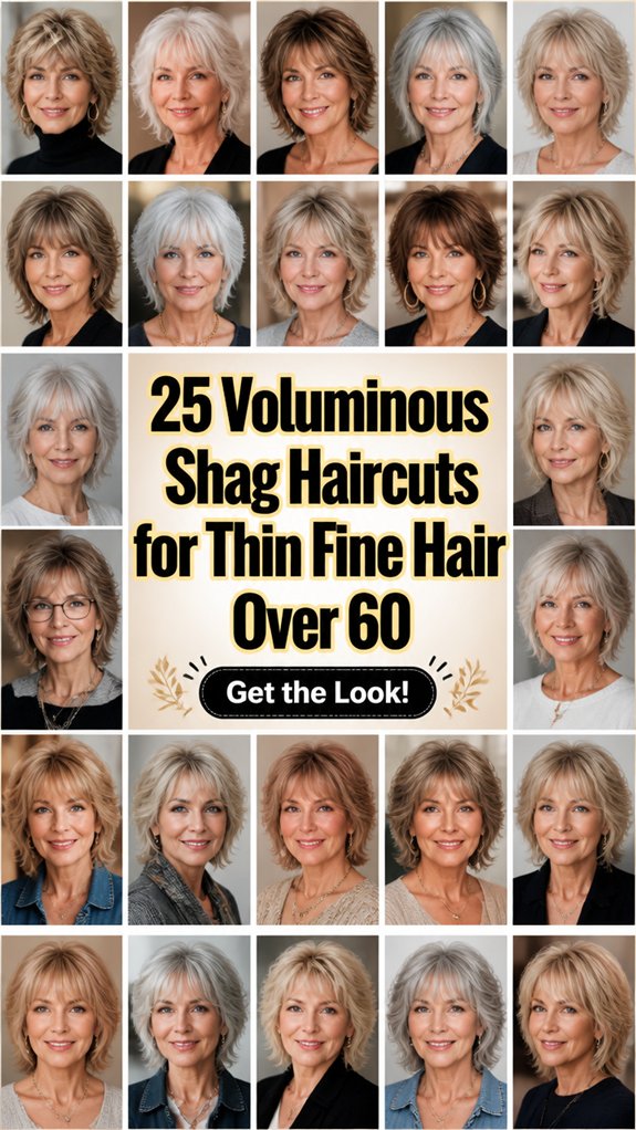voluminous shag hairstyles over60