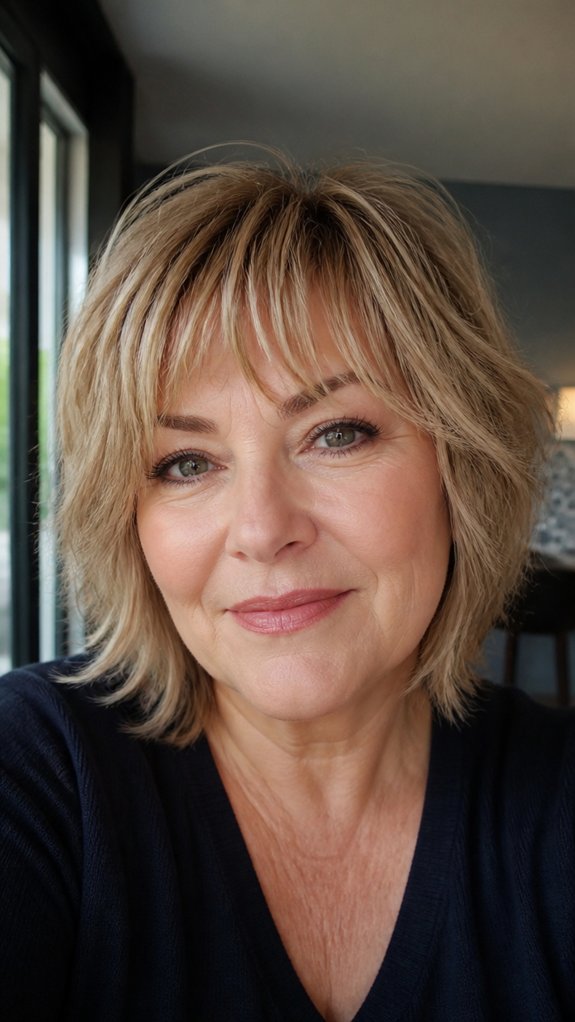 wispy textured short bangs