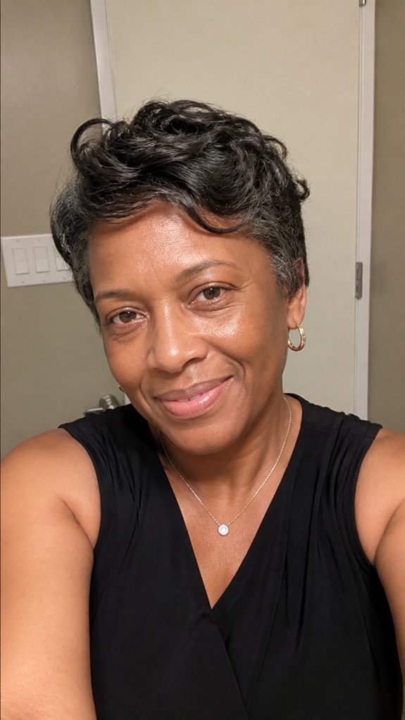 air dried wavy short haircut