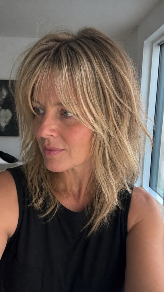 airy crown layered medium shag