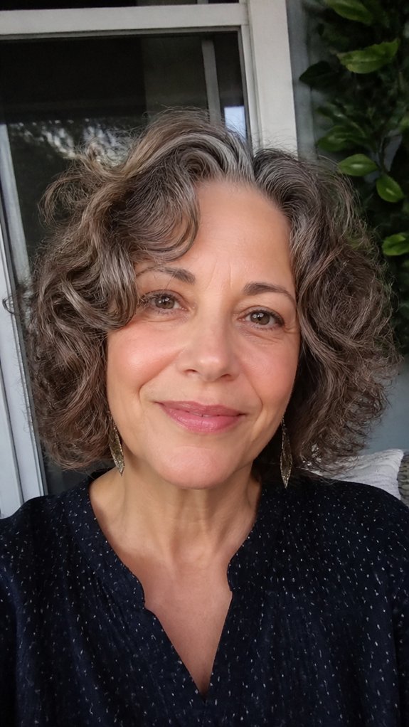 airy layered curly bob