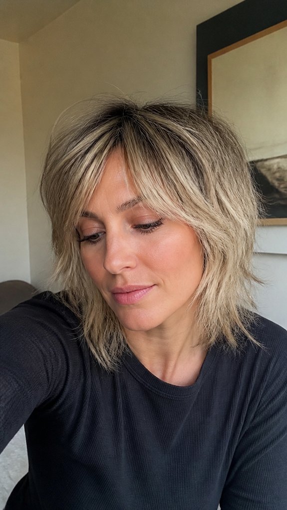 airy layers blended textured fringe