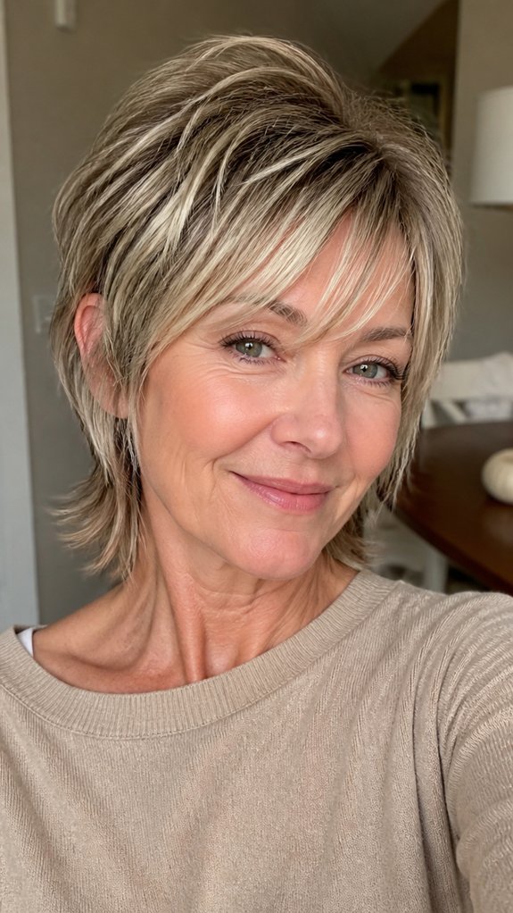 airy micro bangs with feathering