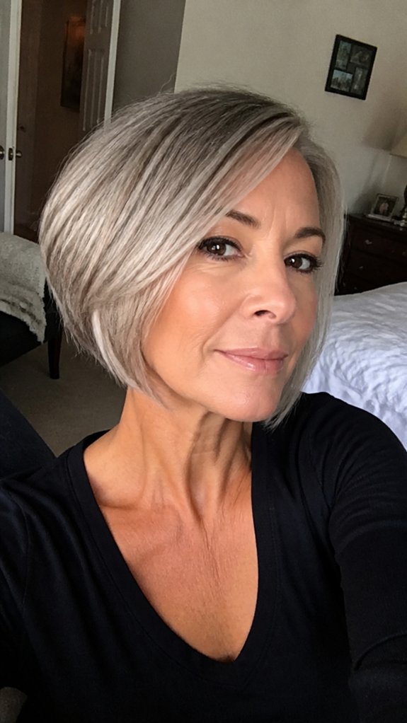 angled bob with layers