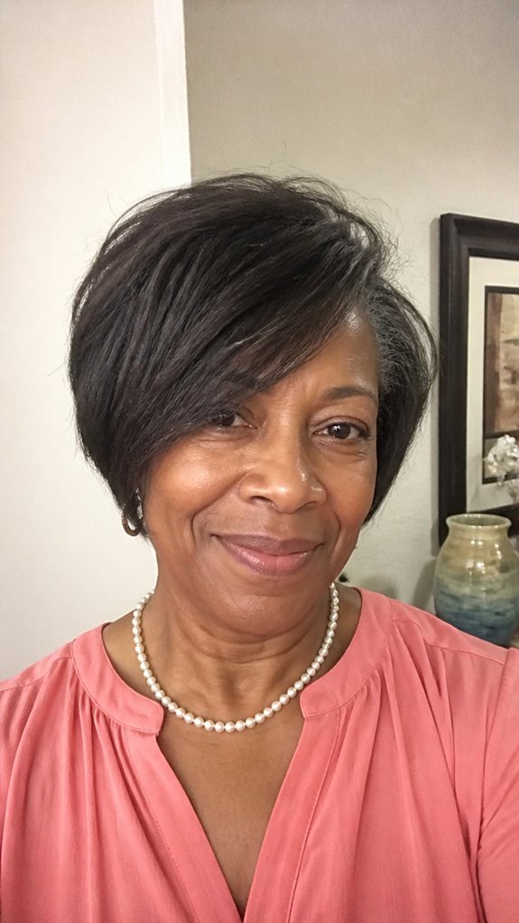 angled graduated bob styling
