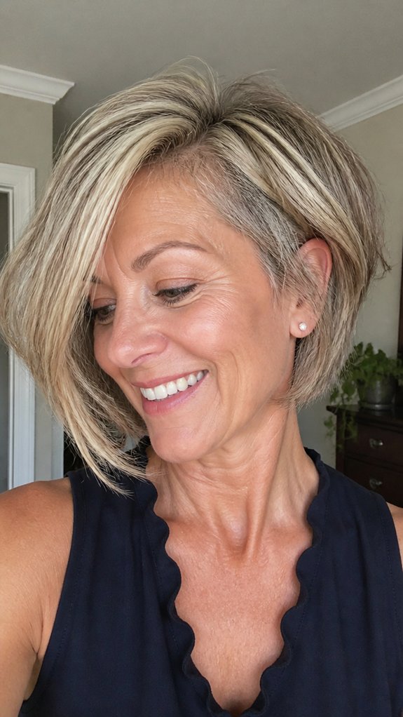 asymmetrical bob for volume