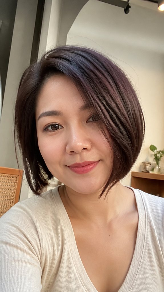 asymmetrical bob with angles