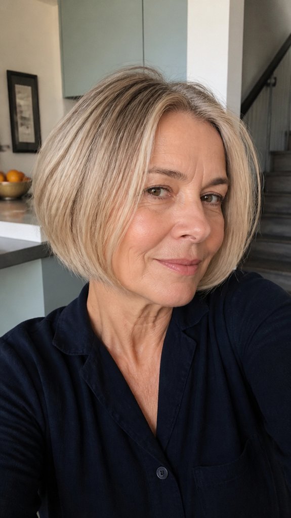 blunt bob with texture