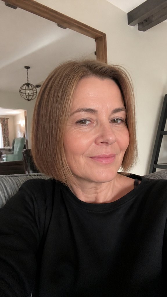 blunt chin length bob volume