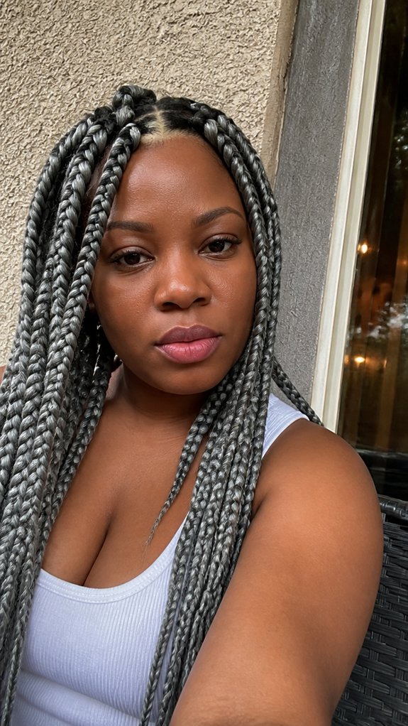 bold jumbo gray braids