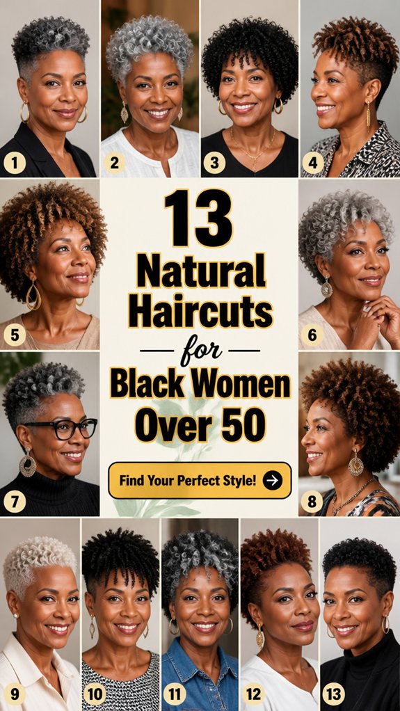 chic natural hairstyles for 50