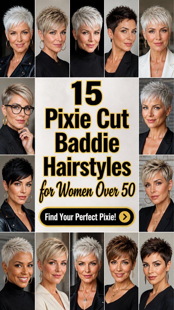 chic pixie cuts over50