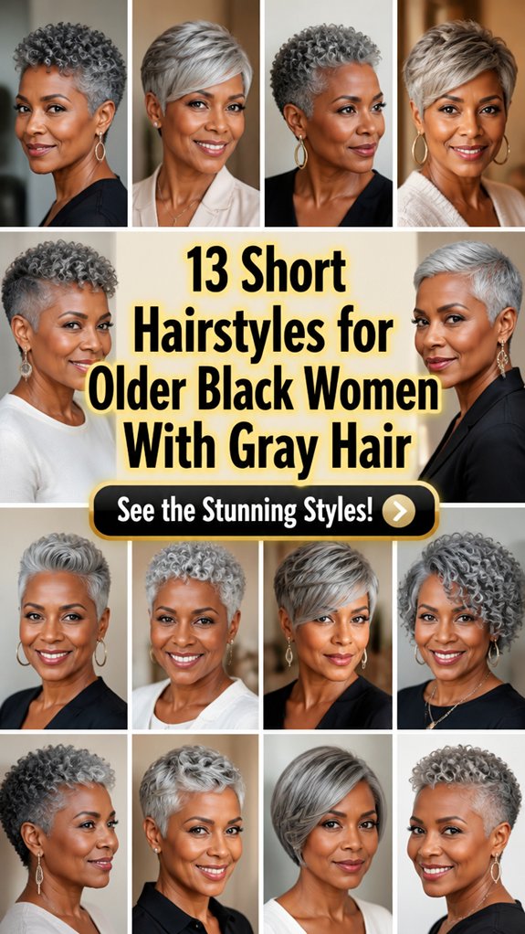 chic short gray hairstyles