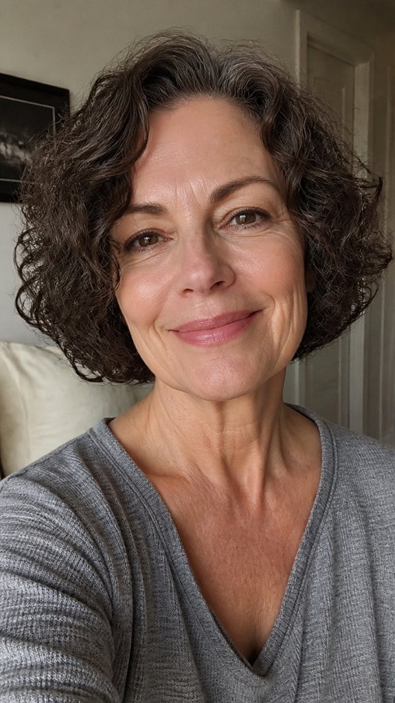 chin length easy curly bob