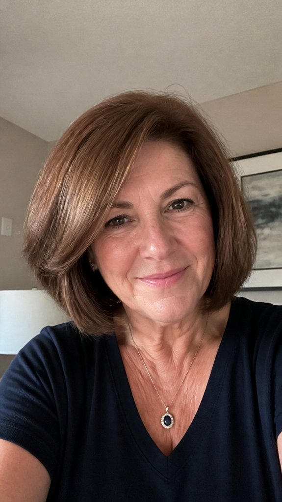 chin length layered volume bob
