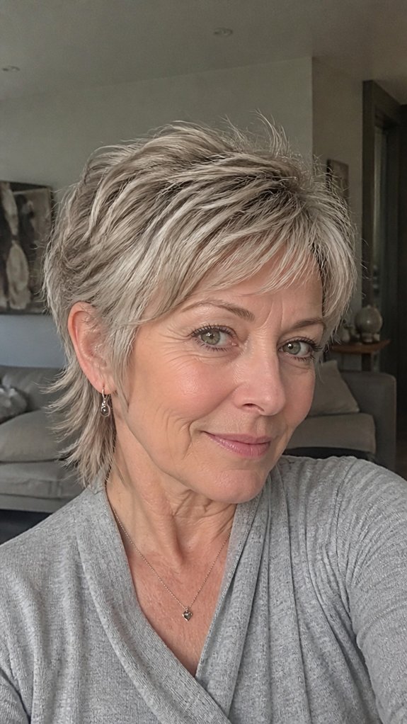choppy pixie with polish