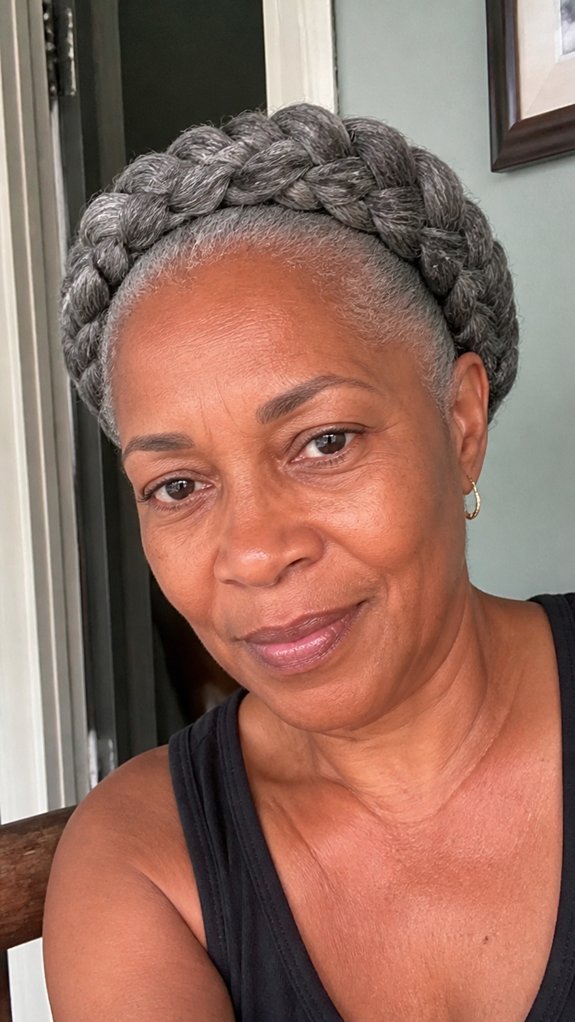 close to scalp gray halo
